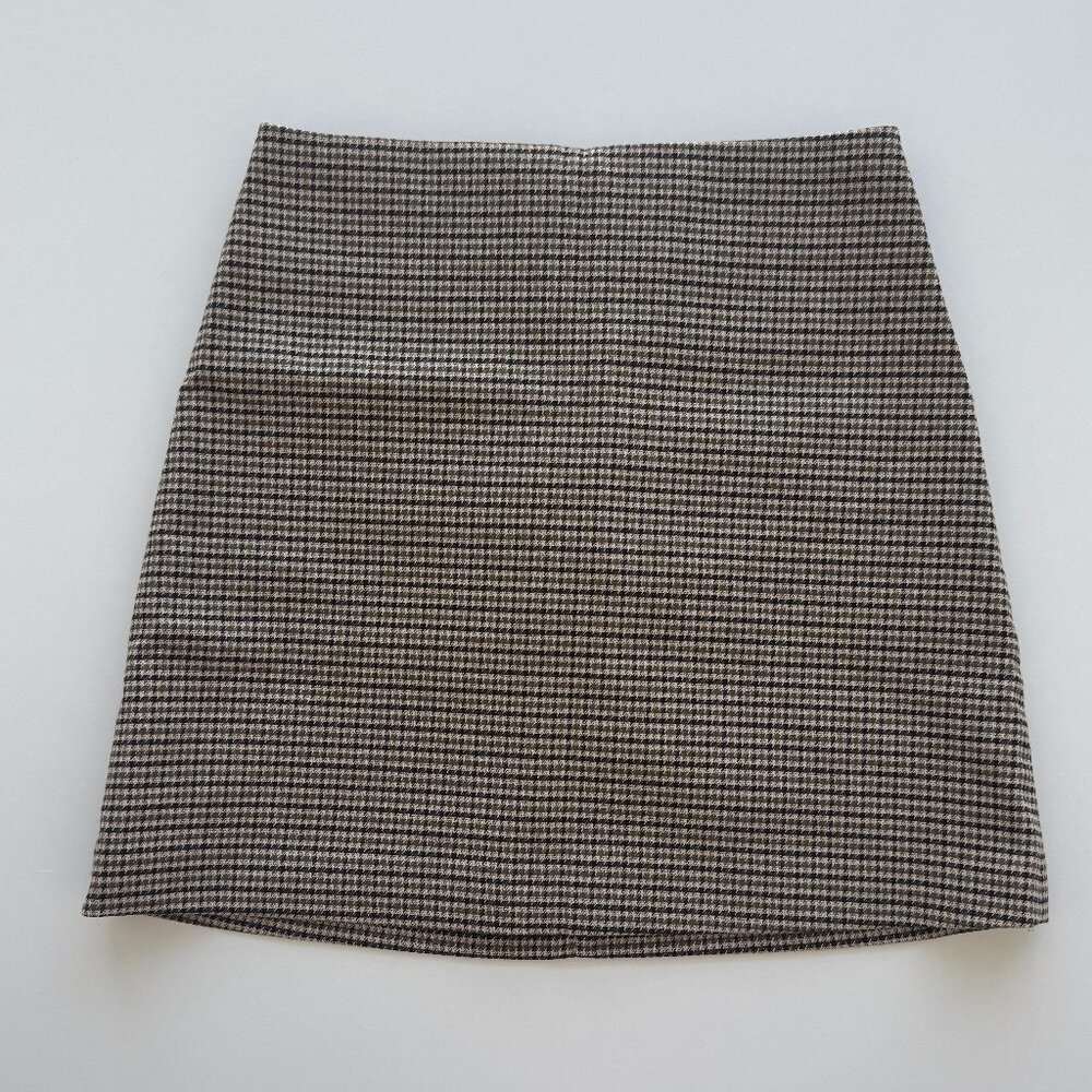 H&M Brown Checkered Skirt